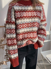 Weihnachts-Jacquard-Strickpullover